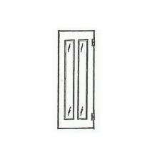 V-691≡W81×H200 木製のドア 片開き アンティーク チーク材